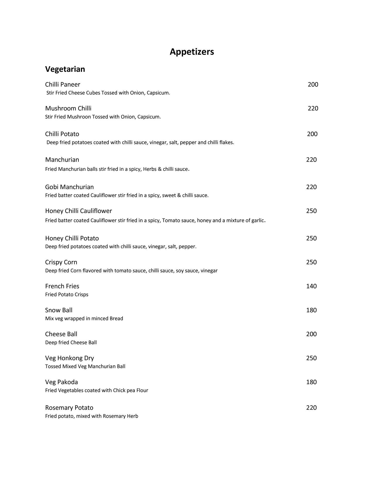 Cafe Live menu