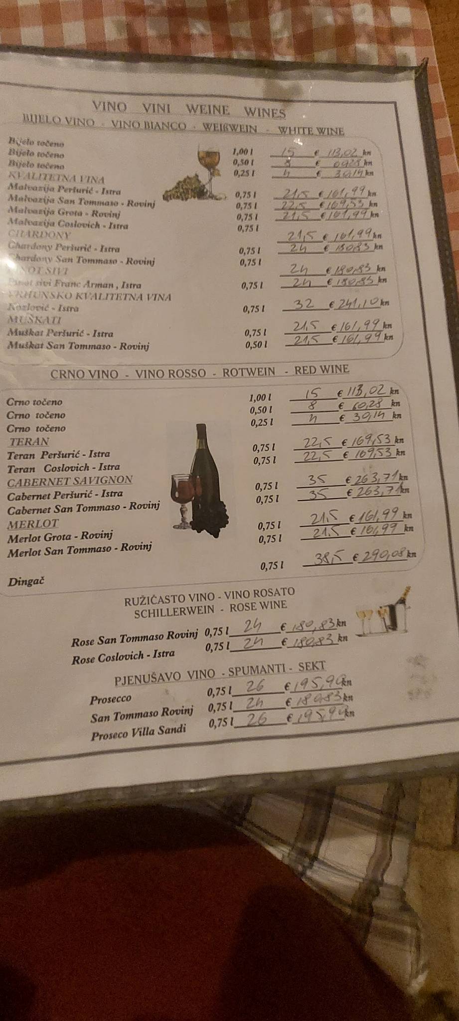 Menu di Restaurant Calisona 