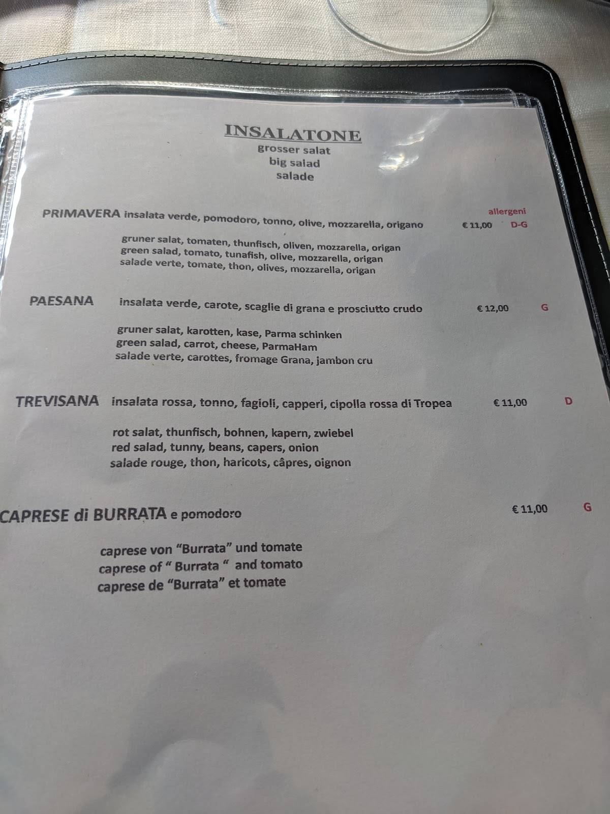 Menu di Cantinone 