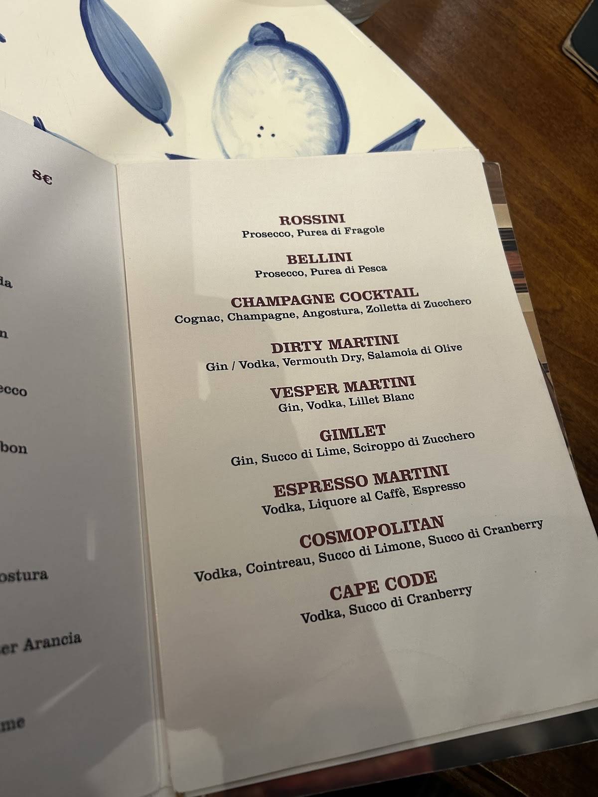 Menu di Casa Ferraiuolo Ristorante a Maiori Costiera Amalfitana 