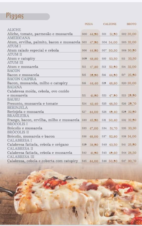 Celestino Padaria cardápio