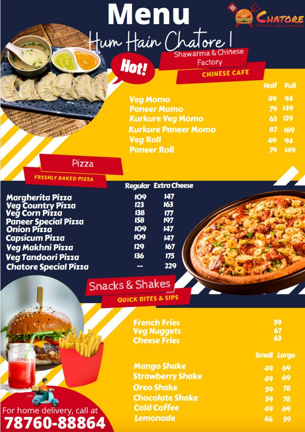 Chatore - Pahle Pet Pooja! menu