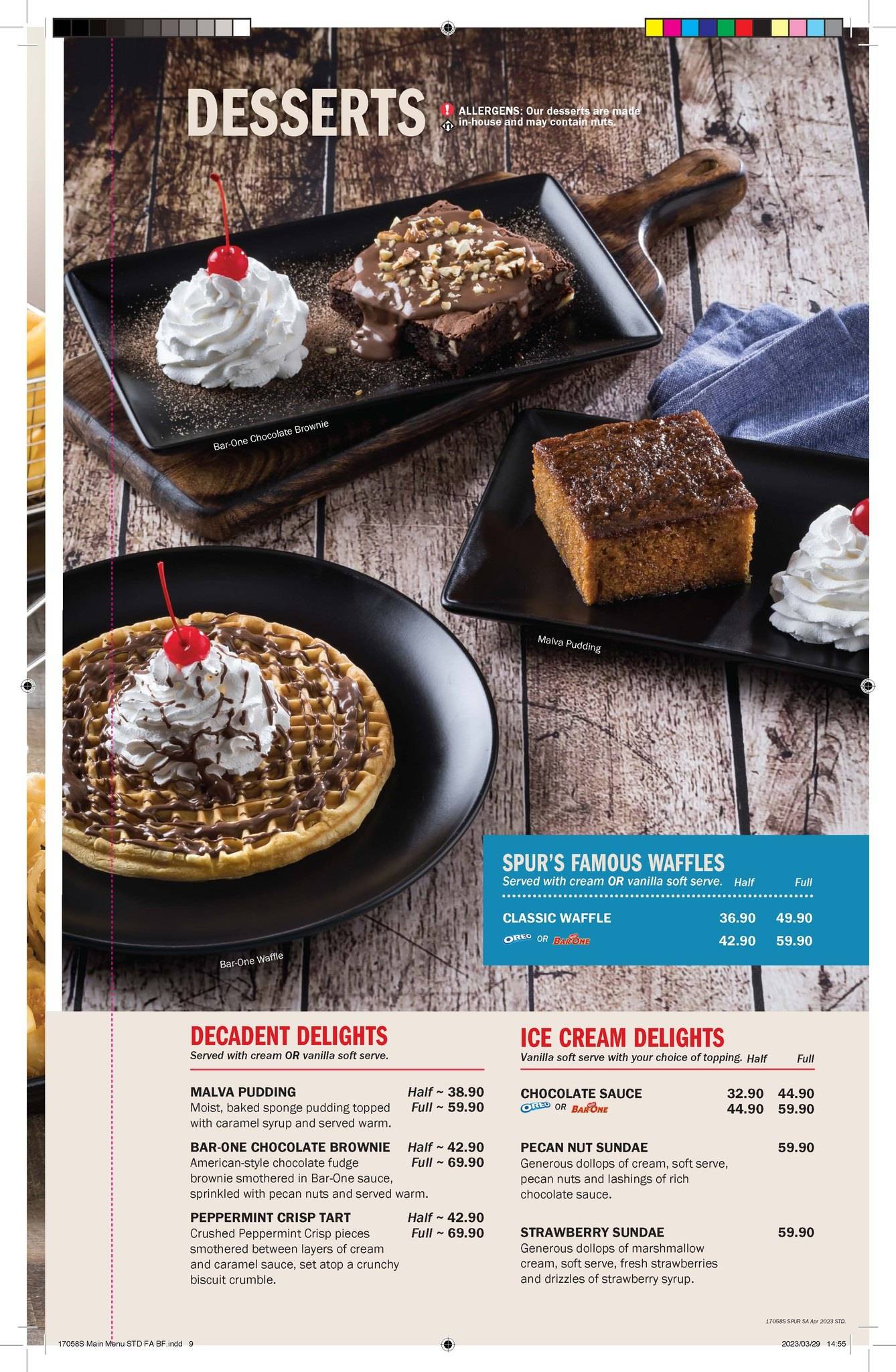 Menu de Cherokee Spur