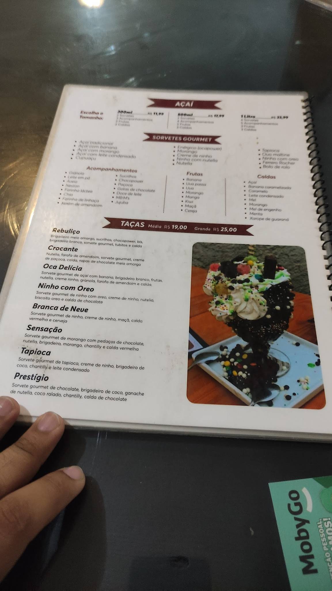 Comedoria Oca da tapioca cardápio