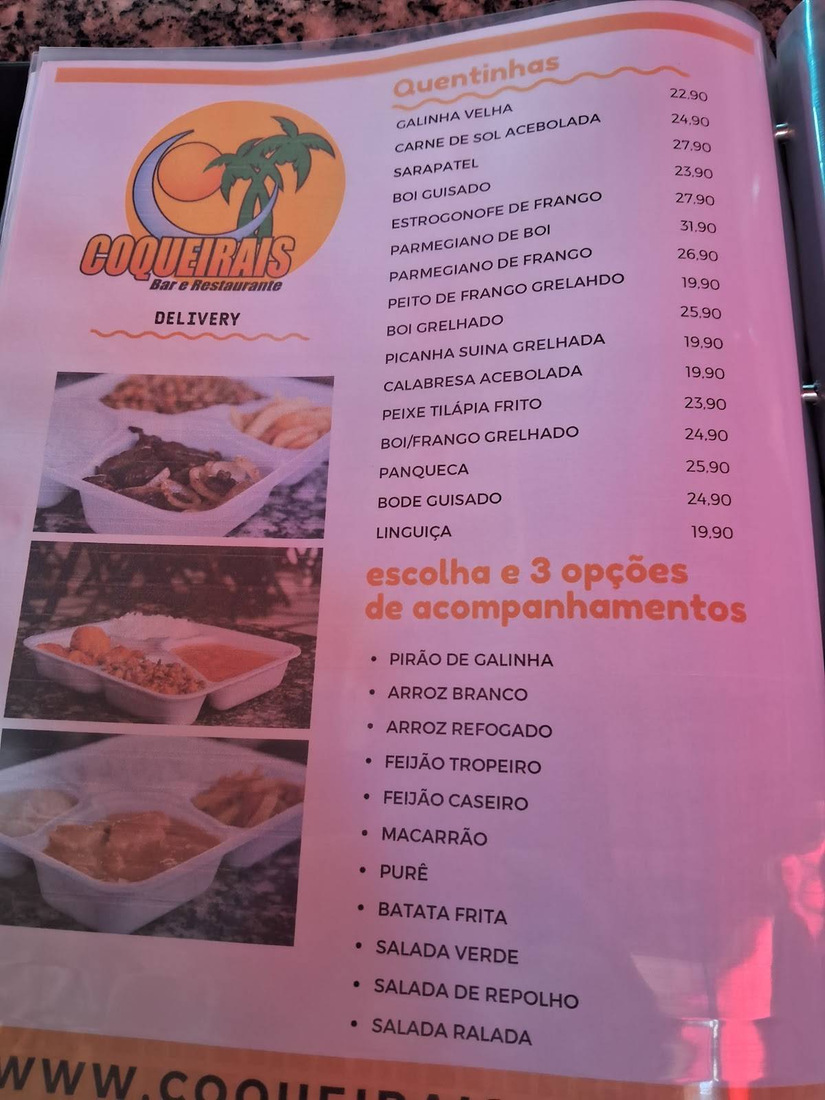 Coqueirais Restaurante cardápio