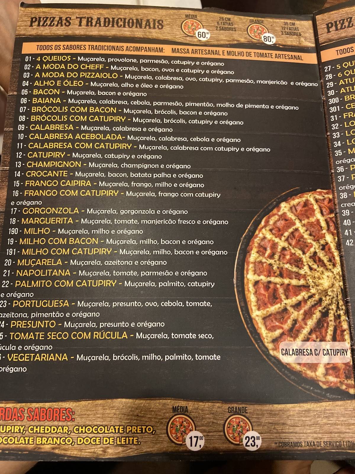 Cowboys da Pizza cardápio