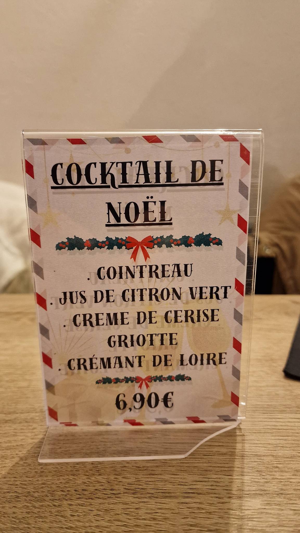 Menu de Crêperie Le Connétable