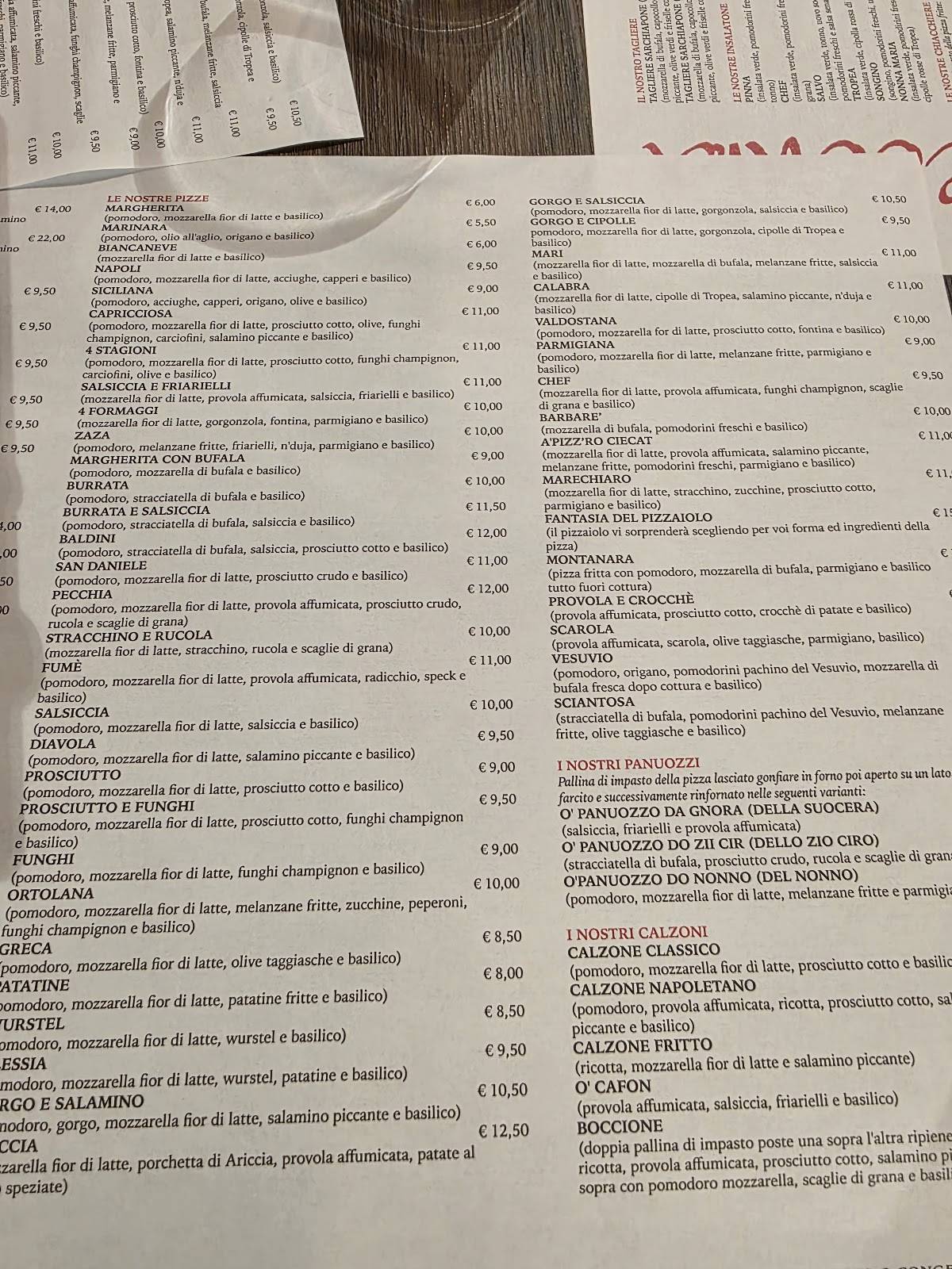 Menu di Da Pecchia Pizza e Sfizi Napoletani 