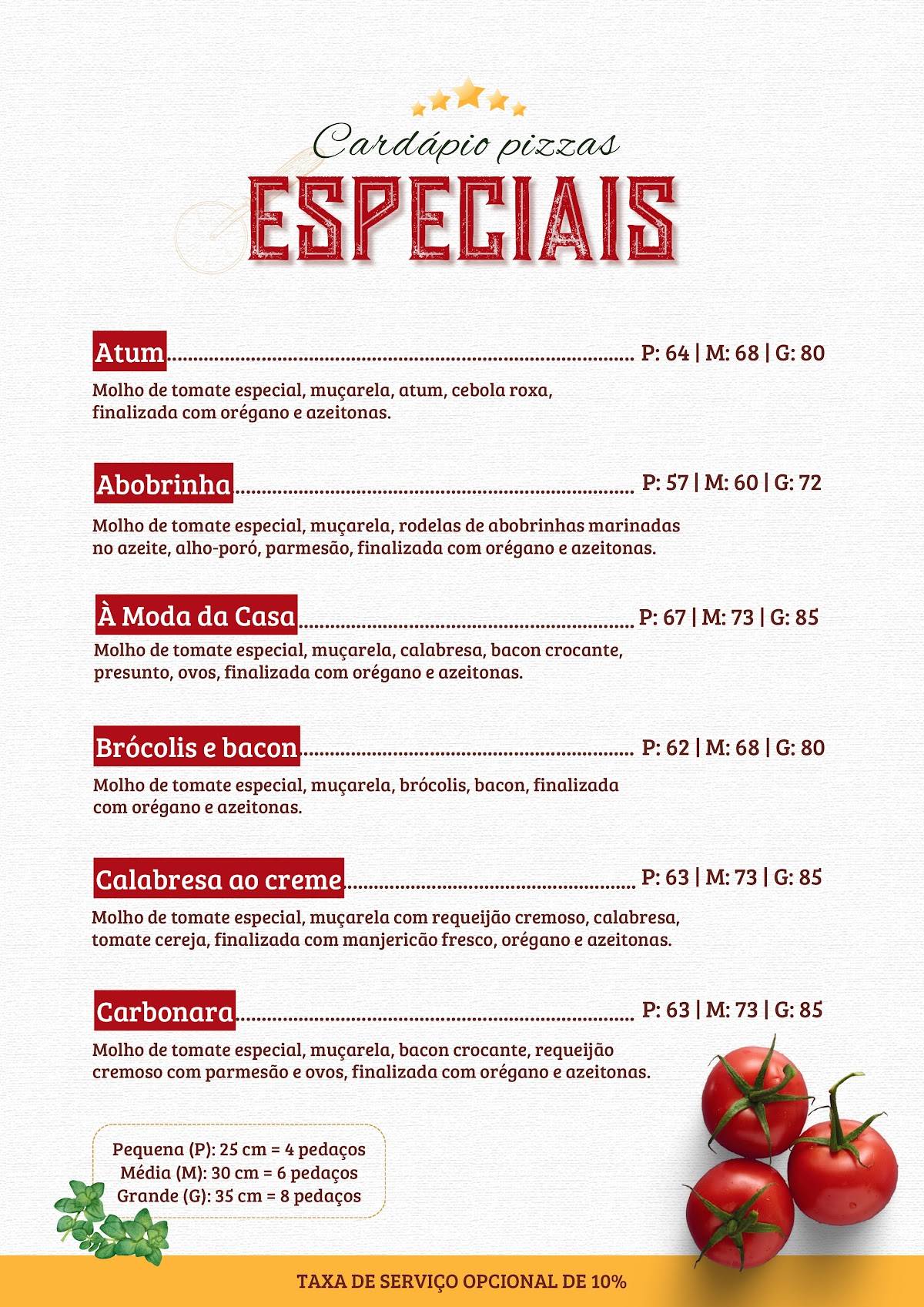 Di Napoli Pizzaria Palmas cardápio