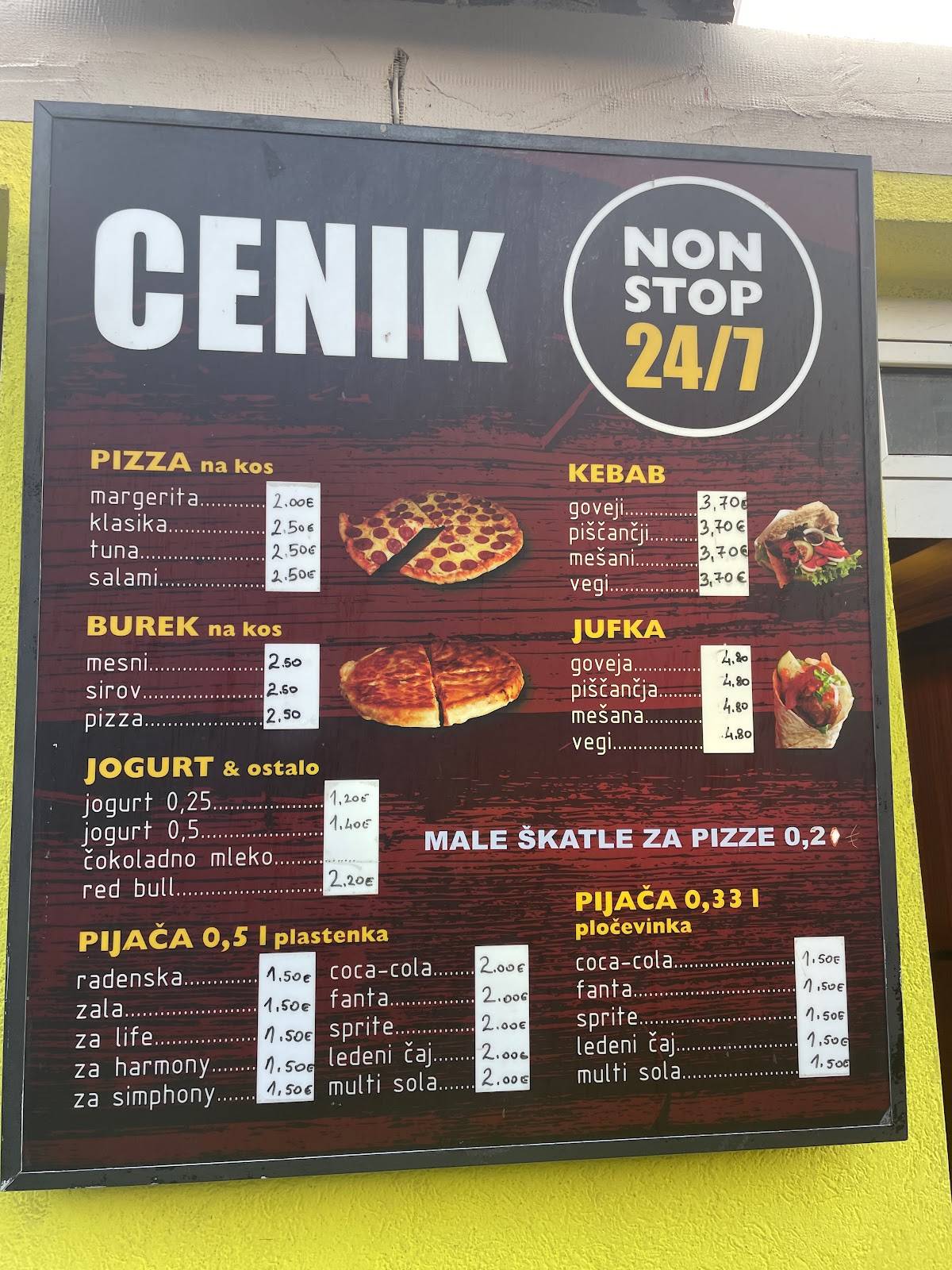 Menu di Doner kebab 