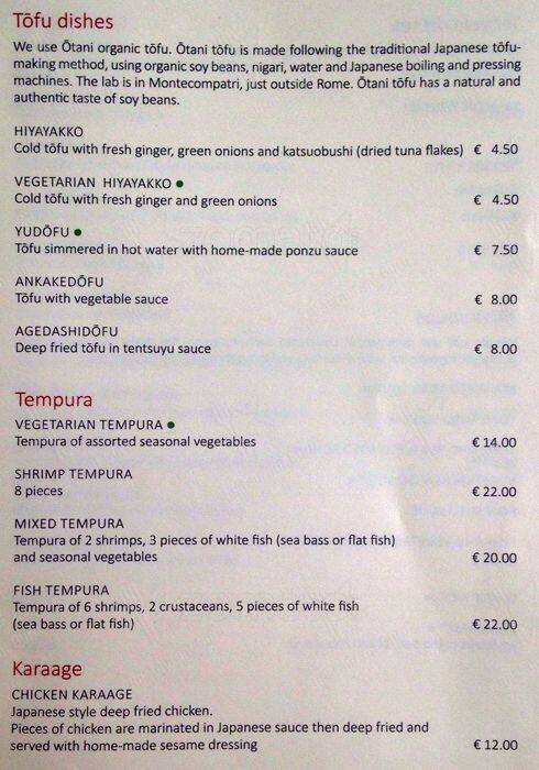 Menu di Doozo 