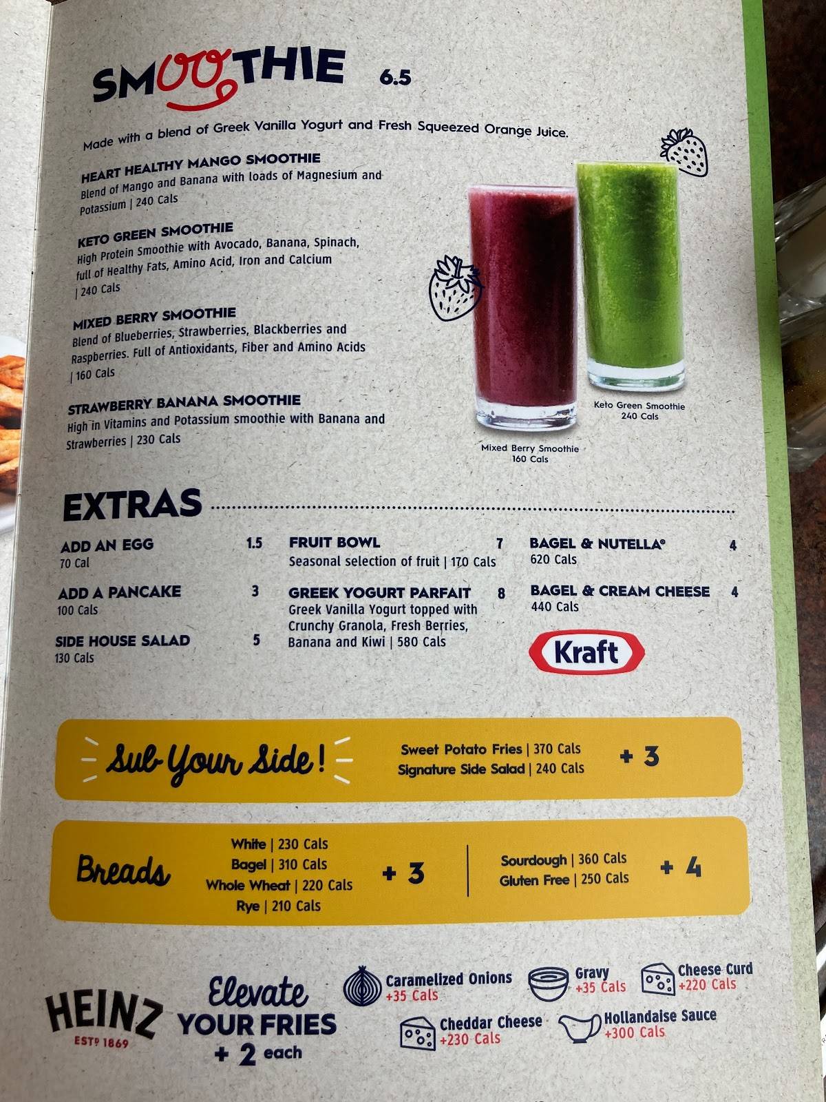 Menu de Eggsmart