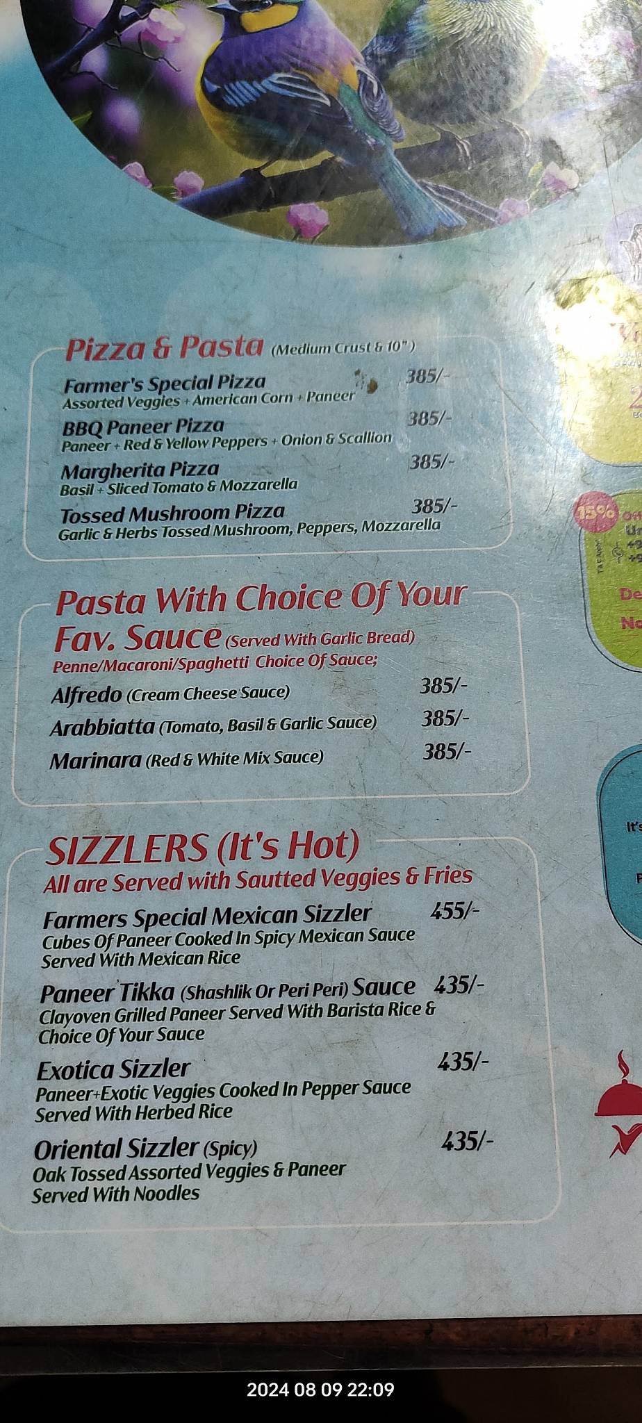 Farmer's Kitchen menu