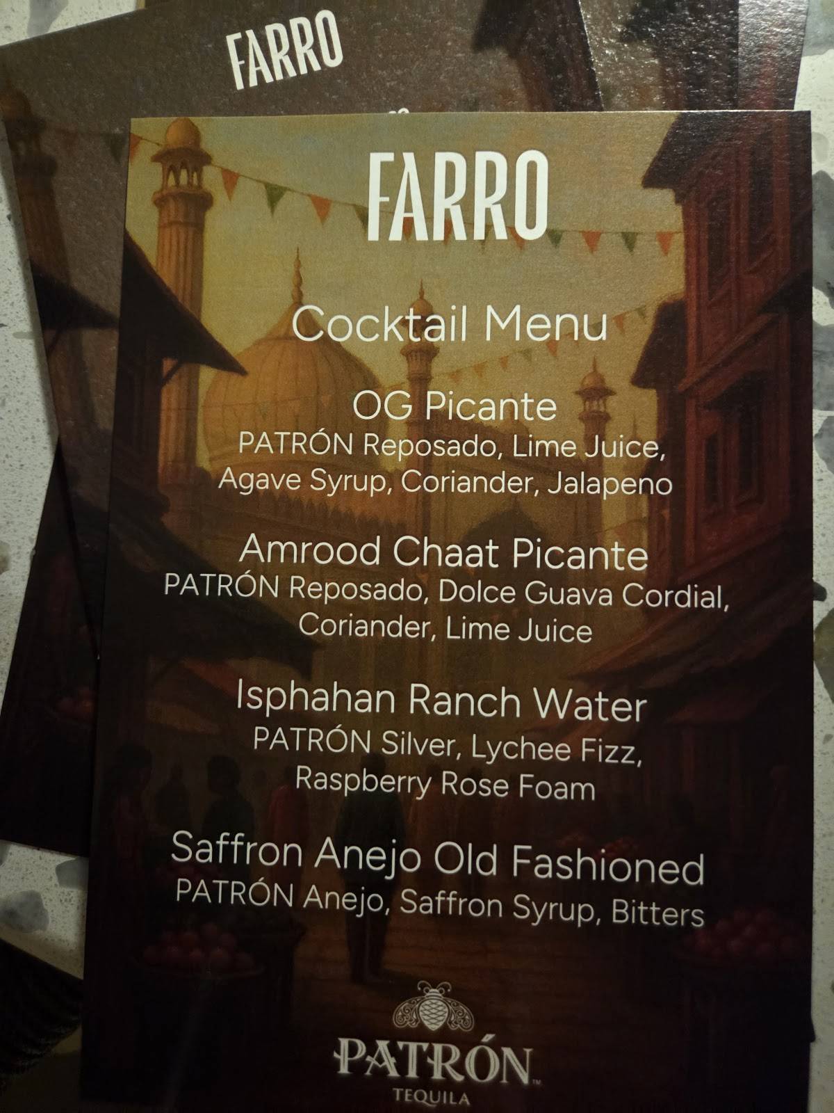 Farro menu