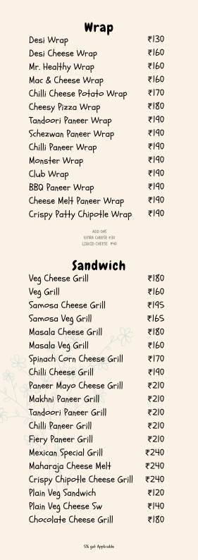 Foodlingo Cafe menu