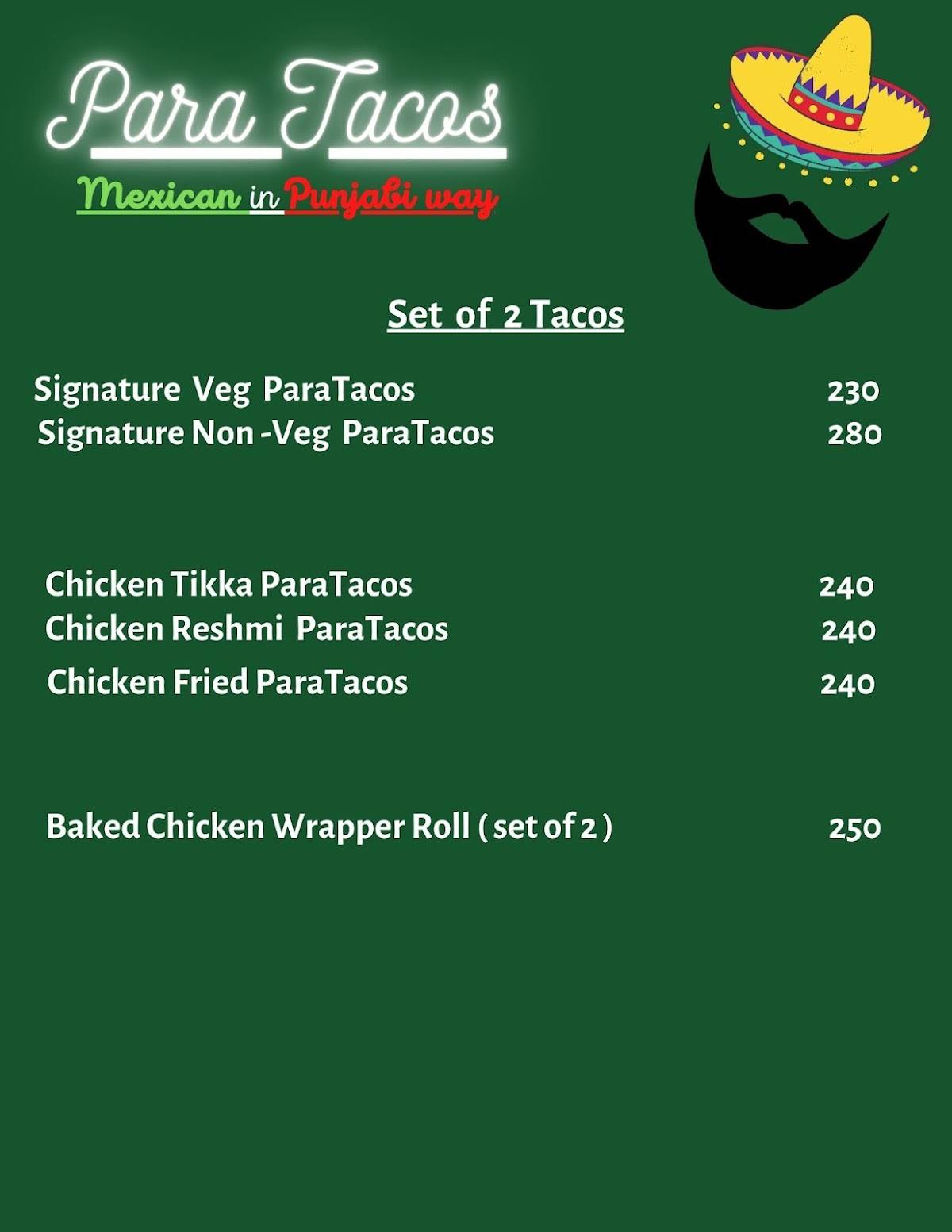 Turban Box menu