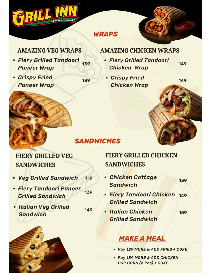GRILL INN menu