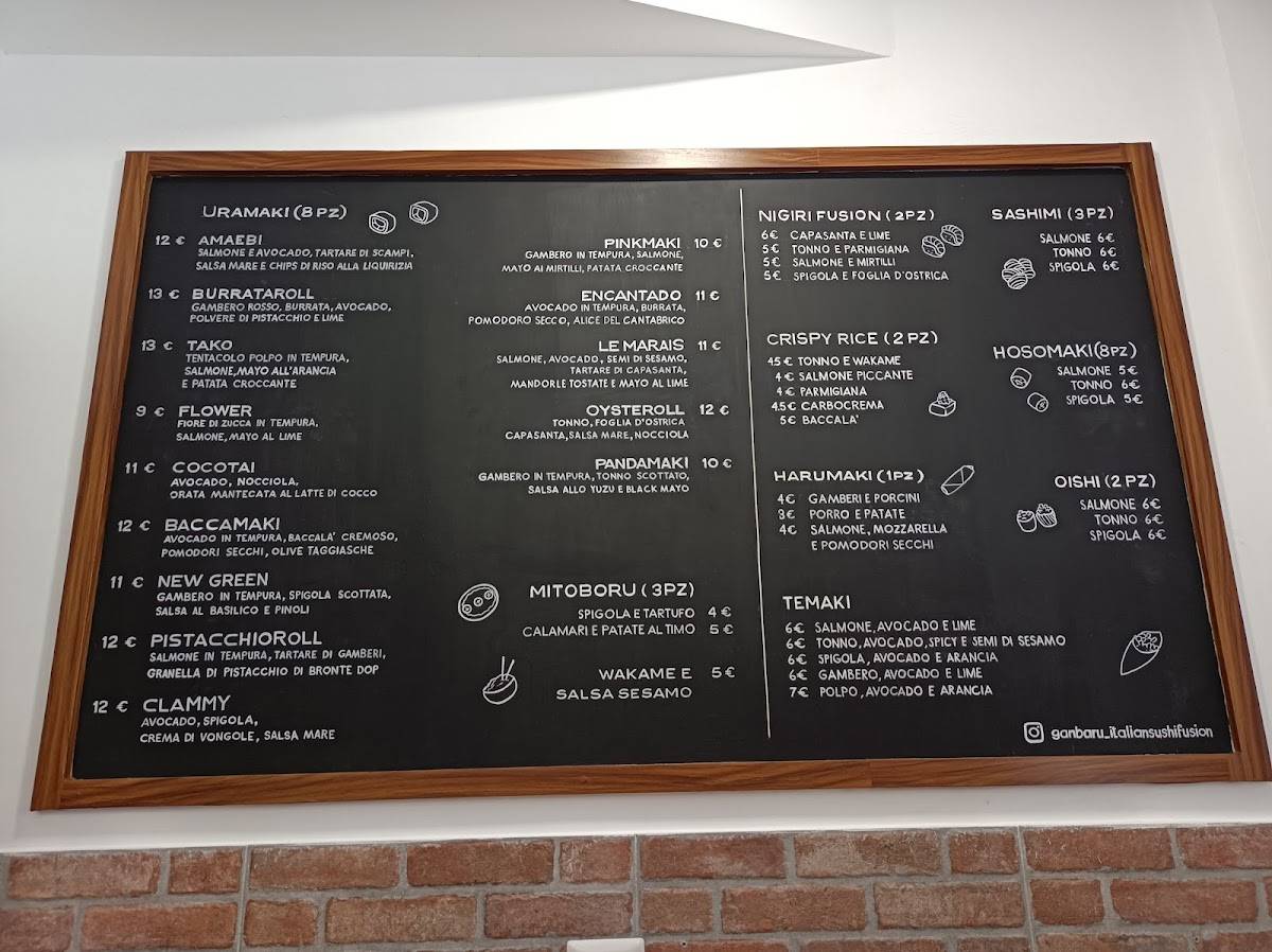 Menu di Ganbaru Sushi Fusion 