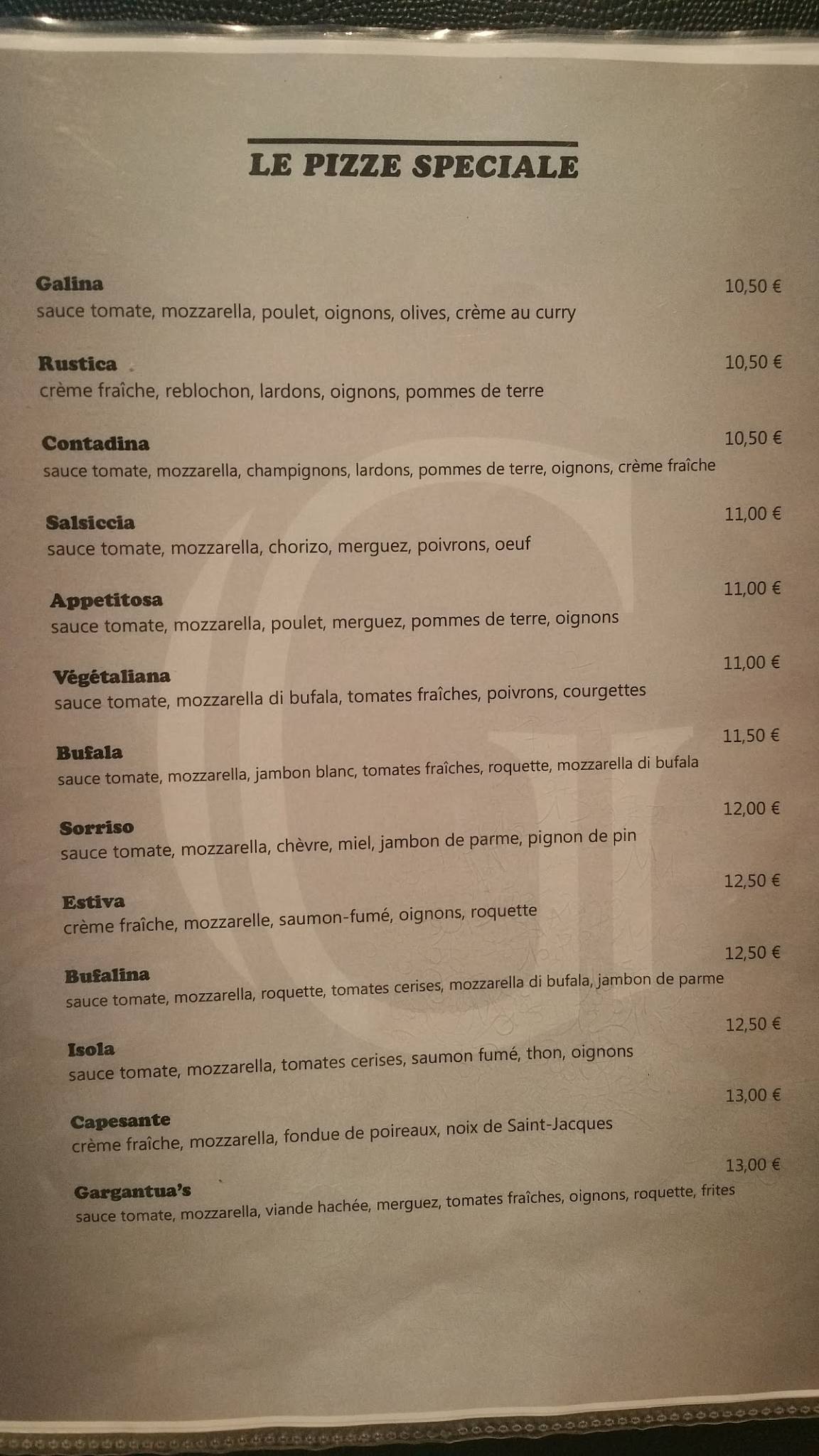 Menu de Gargantua