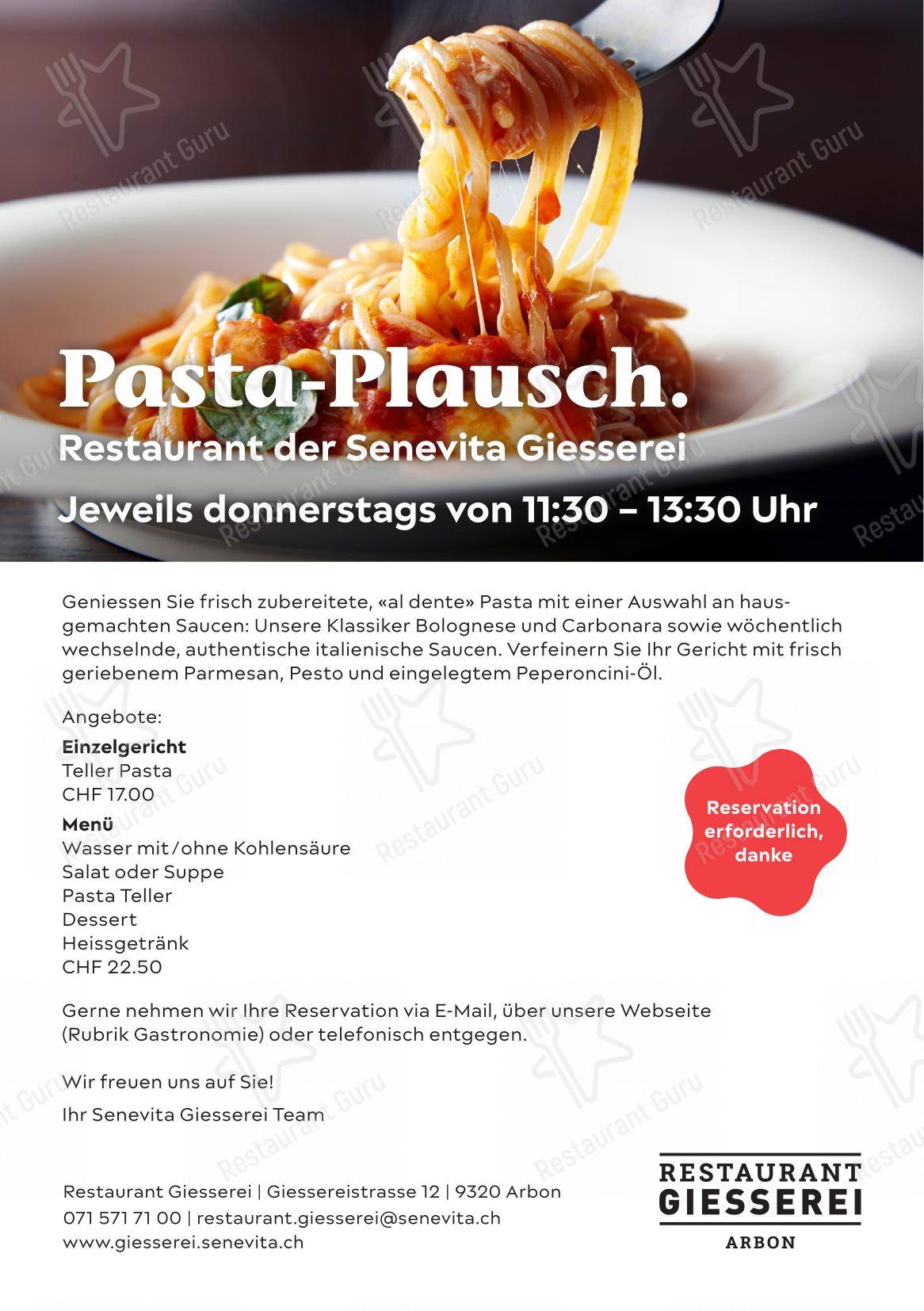 Menu bar per Restaurant Giesserei pub & bar