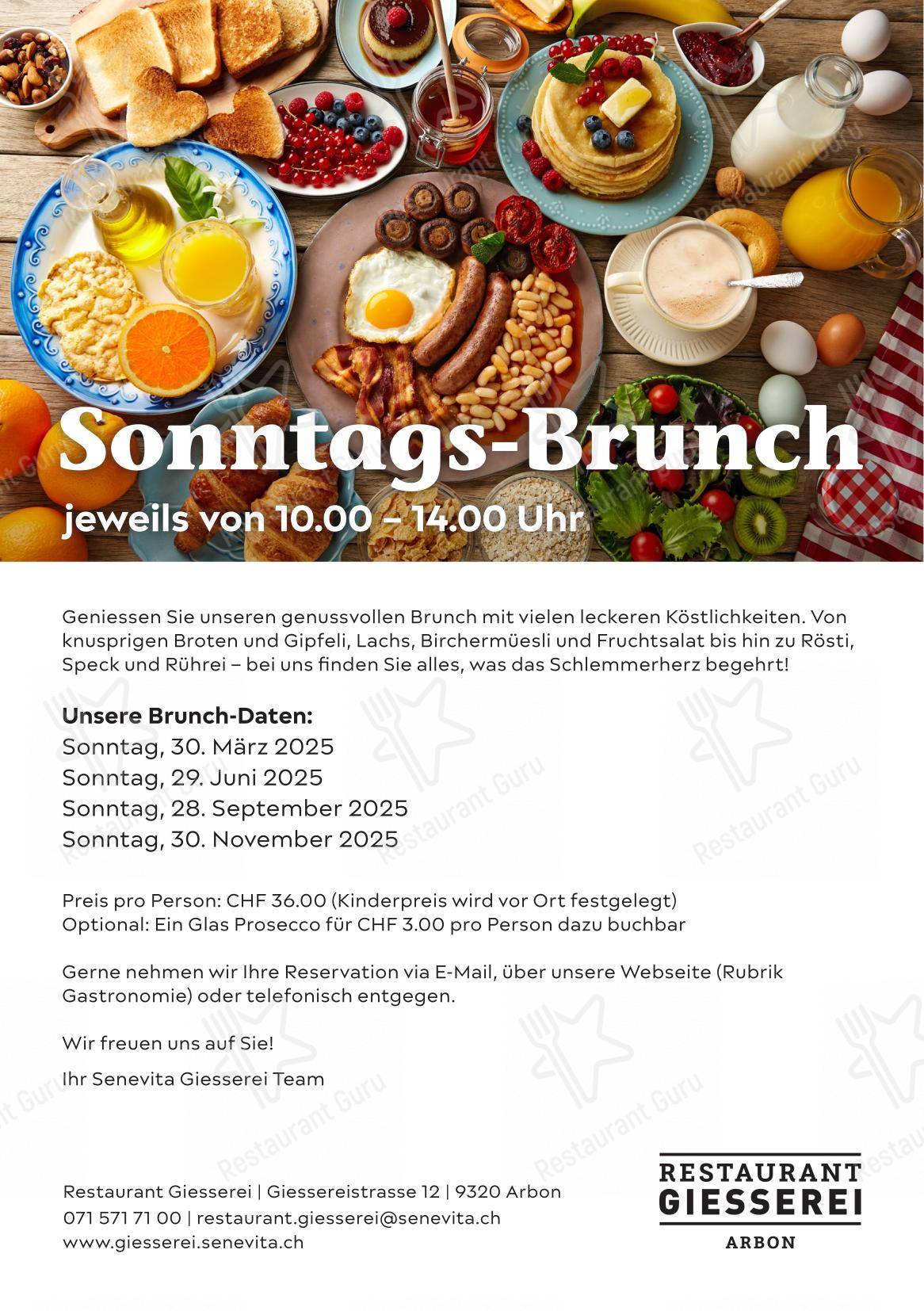 Основное меню per Restaurant Giesserei pub & bar