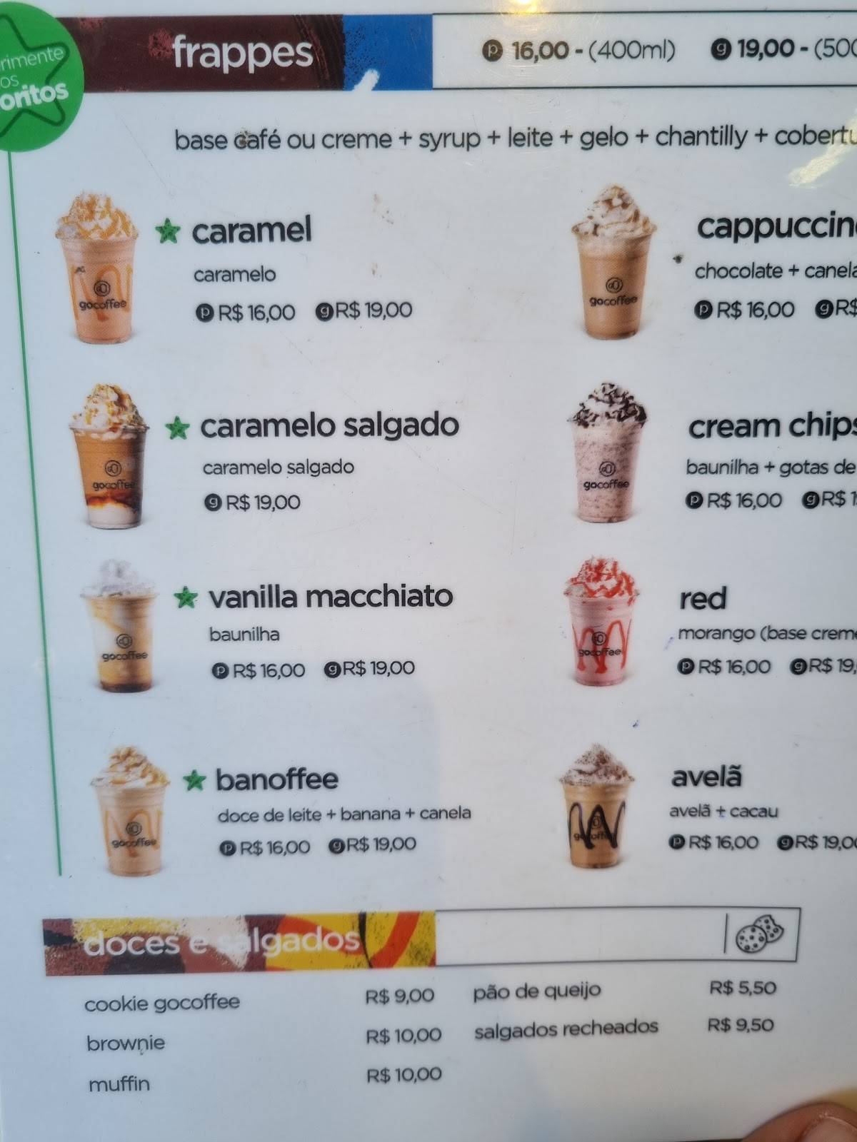 Go Coffee - Santa Efigênia cardápio