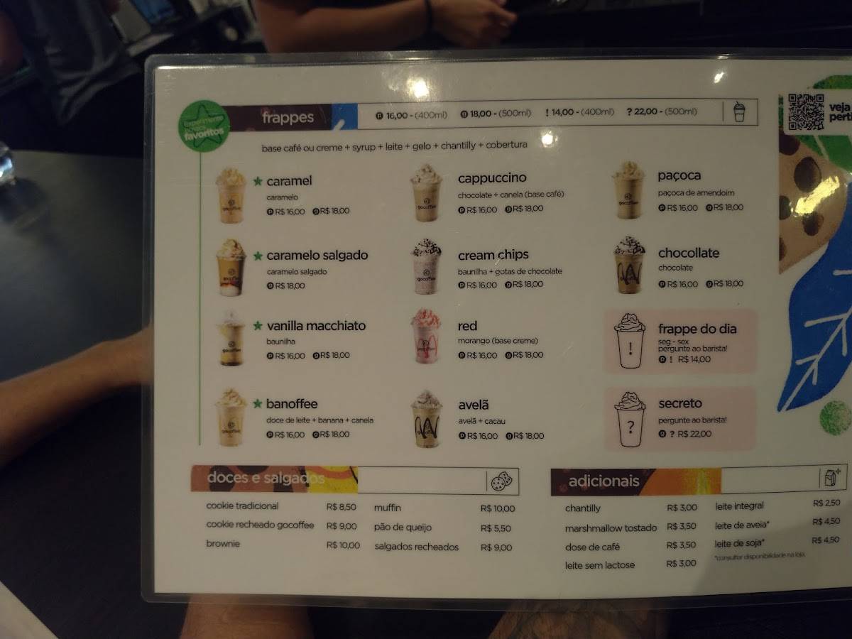 Cafeteria Go Coffee Boqueirão Santos cardápio