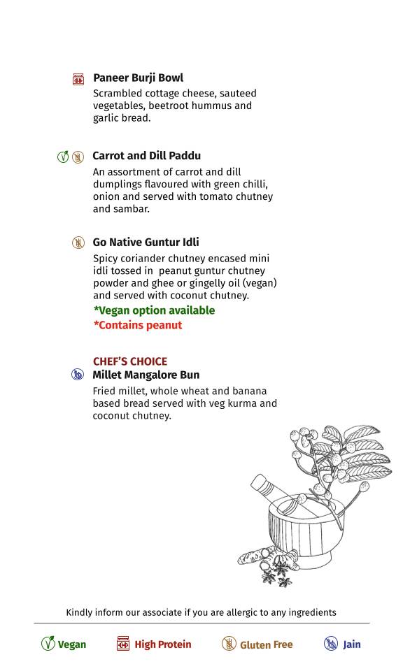 Go Native Whitefield menu