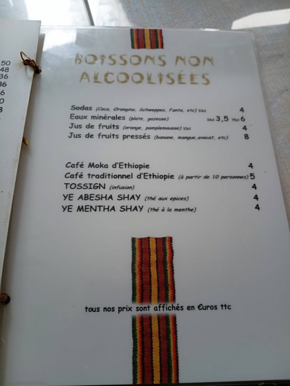 Menu de Restaurant Godjo