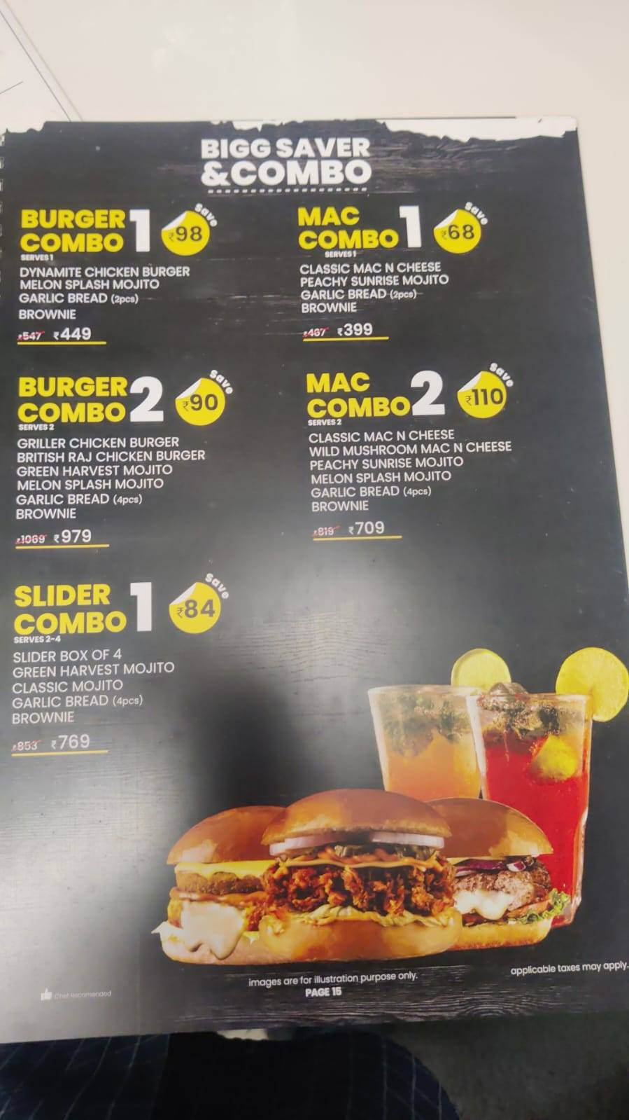 Gourmet By Biggies Burger : CDA (Cuttack) menu