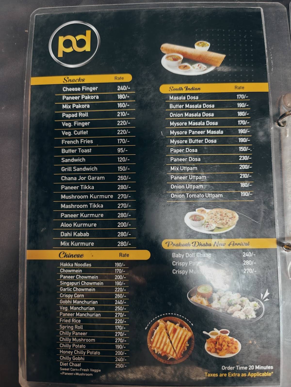 Grand Prakash Dhaba menu
