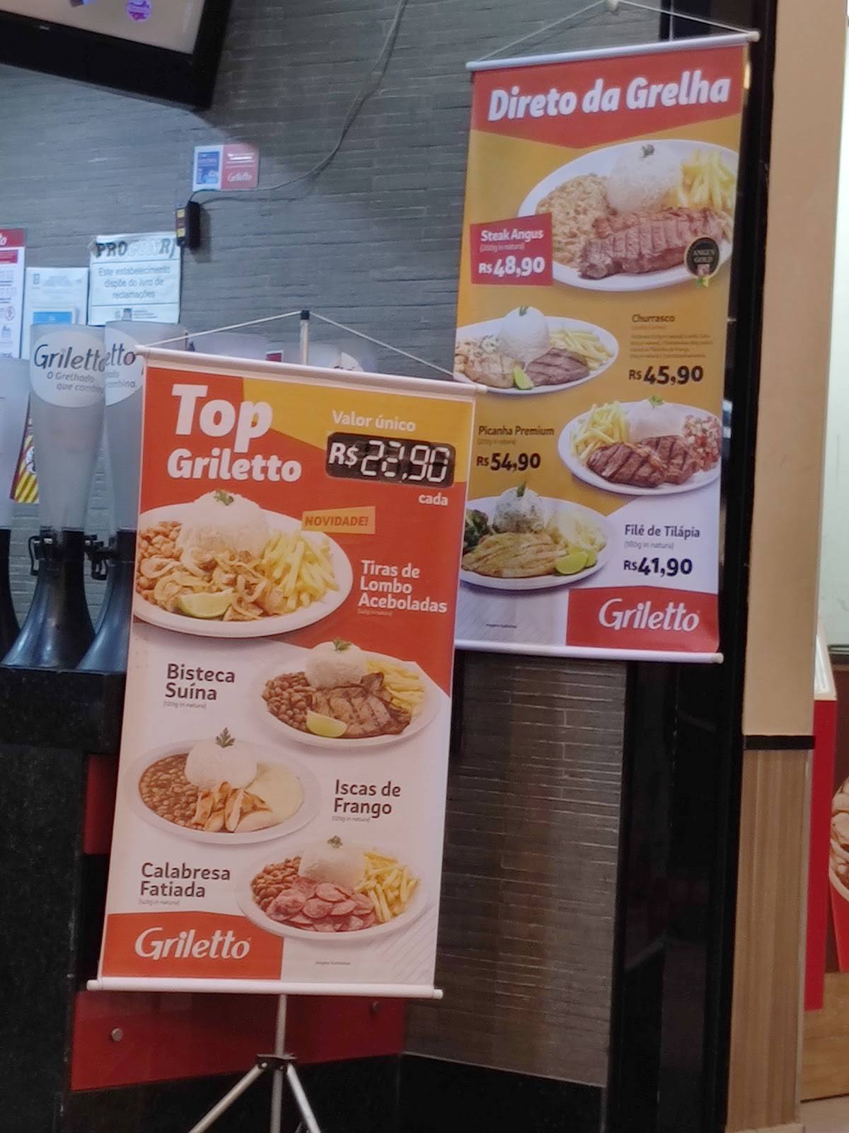 Griletto cardápio