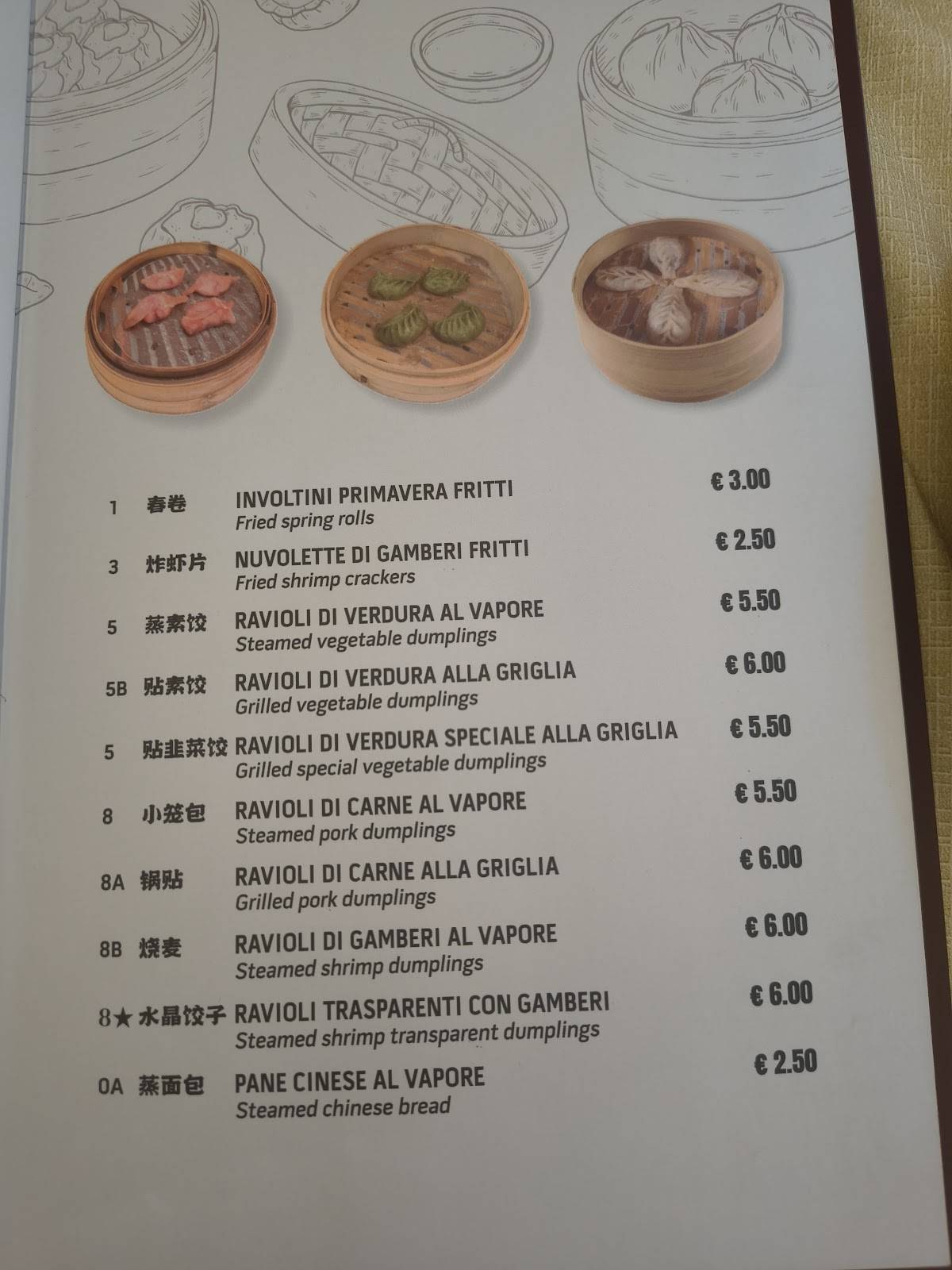Menu di Hang Zhou da Sonia 