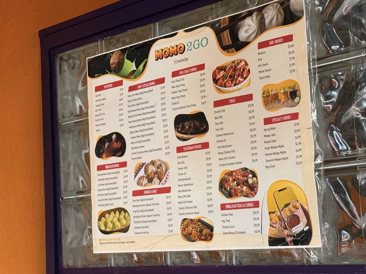 Menu de Himalayan Kitchen (Momo2Go)