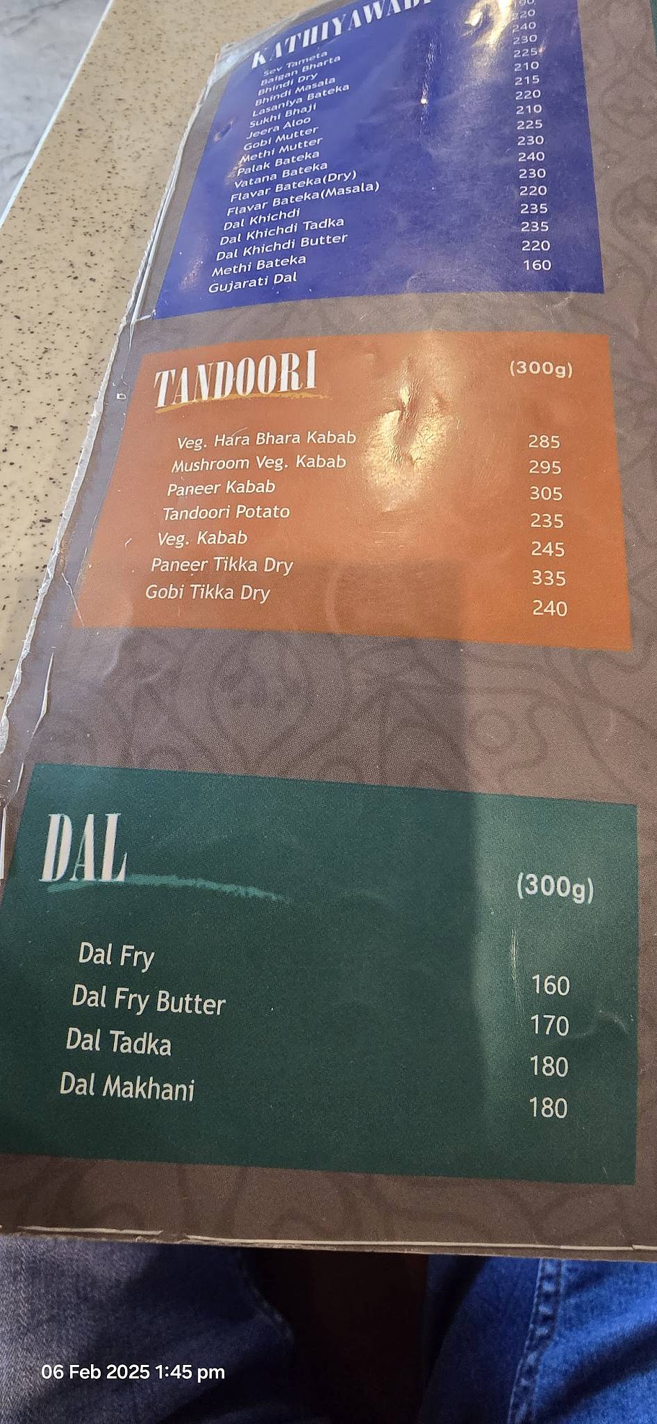 Honest menu