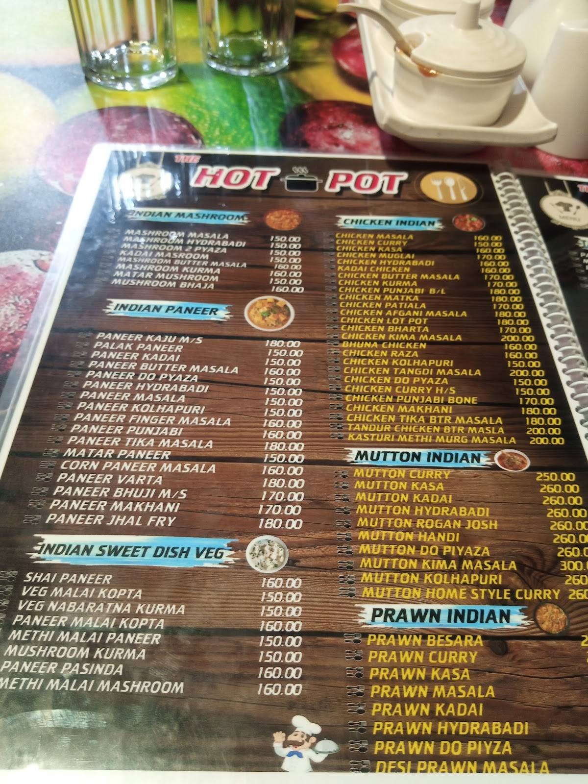 Hot pot menu