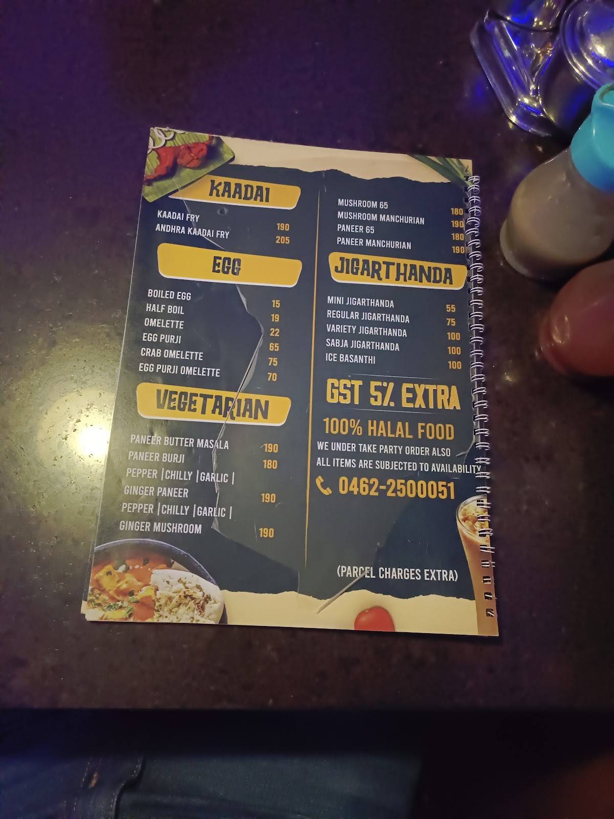 Hotel Aachees menu