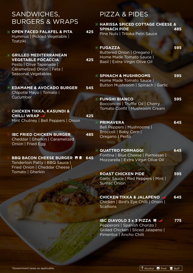 Independence Brewing Company - Kalyani Nagar menu