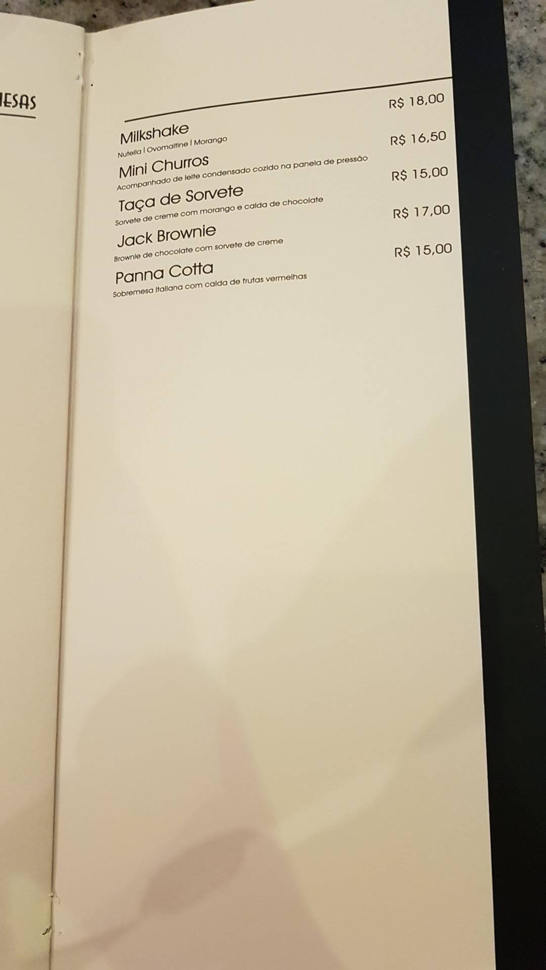 Jack Brown - Hamburgueria cardápio