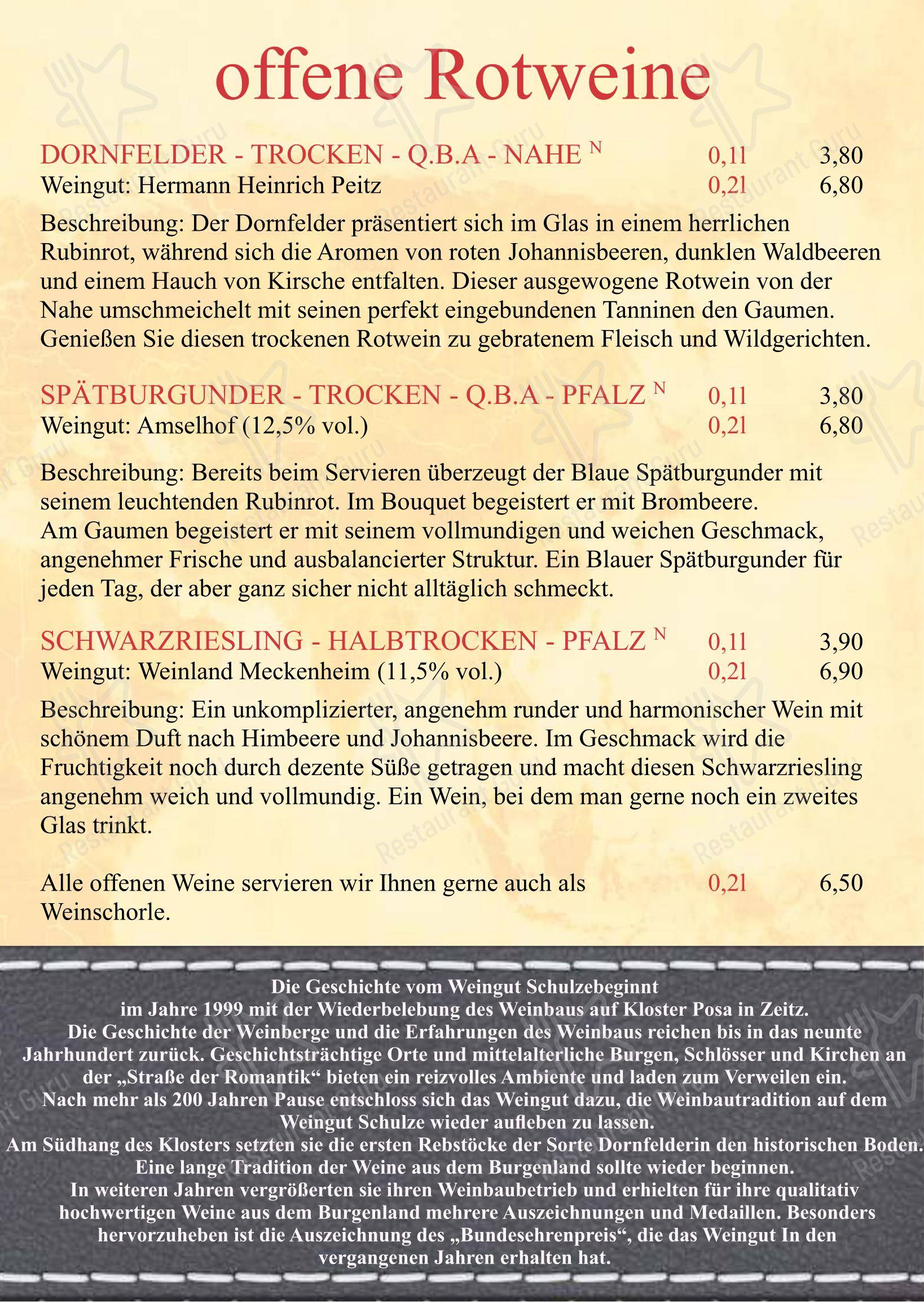 Restaurant Journal dans Potsdam - Menu