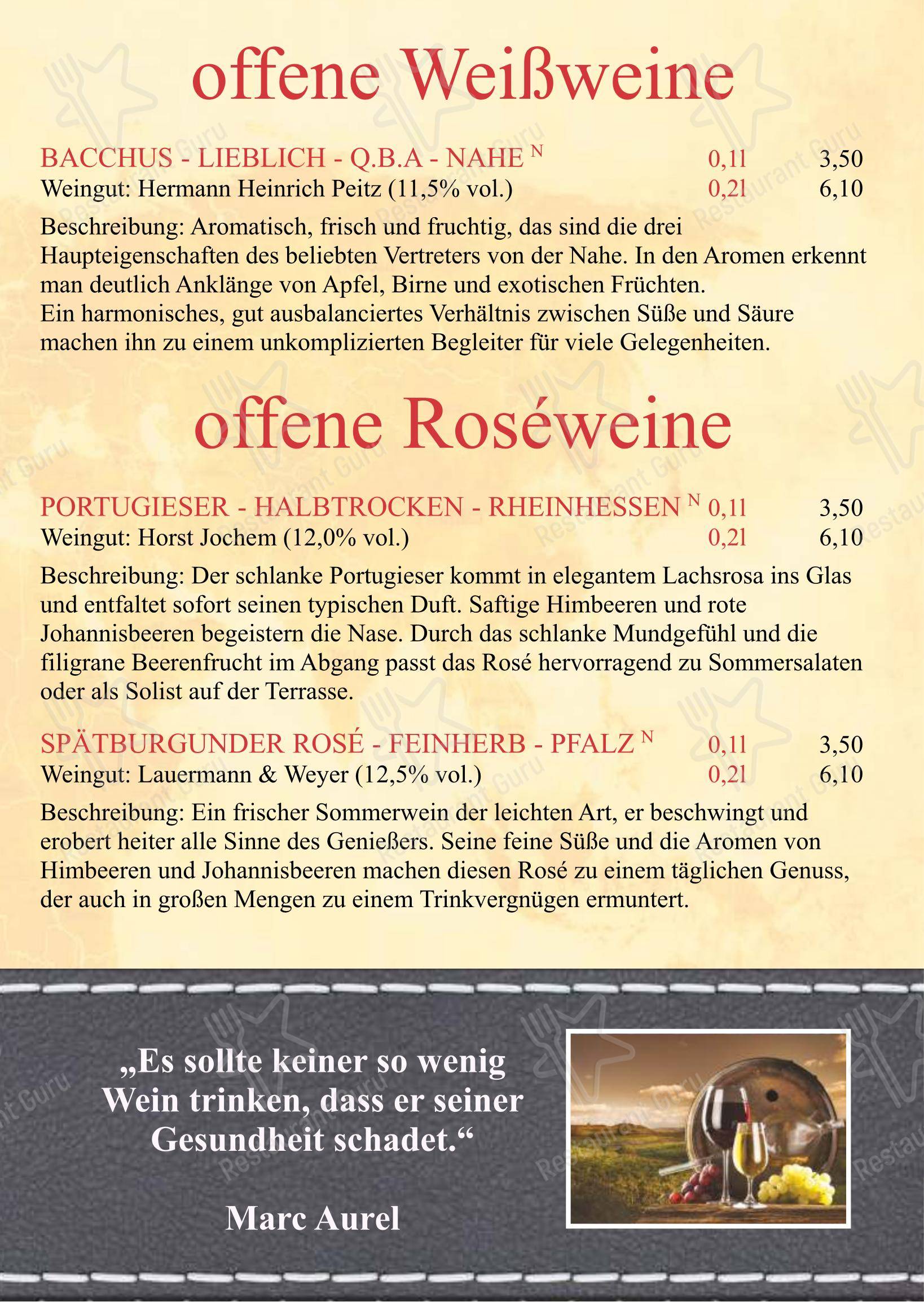 Restaurant Journal dans Potsdam - Menu bar