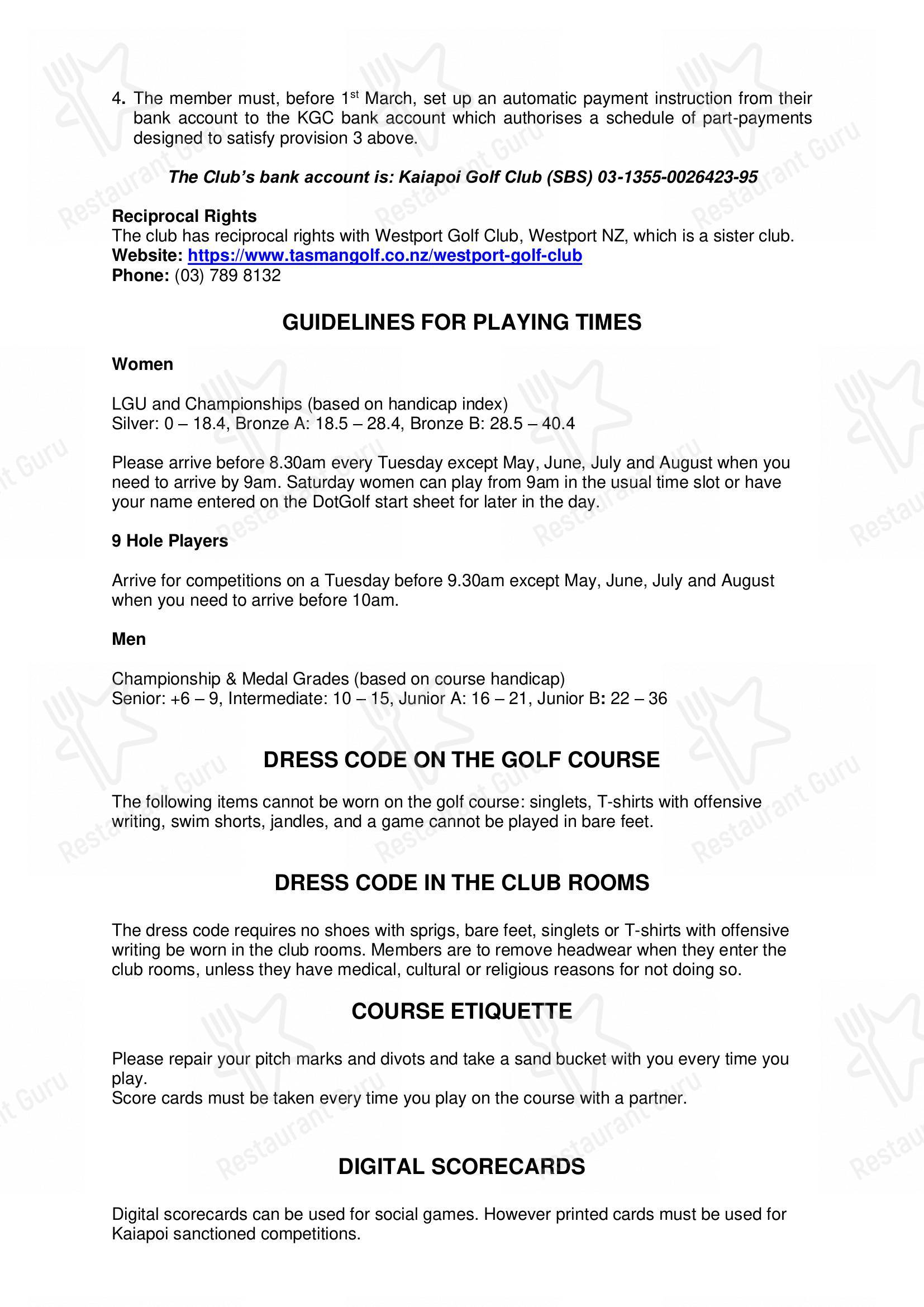 Menu at Kaiapoi Fish & Chips & Burgers restaurant, Kaiapoi