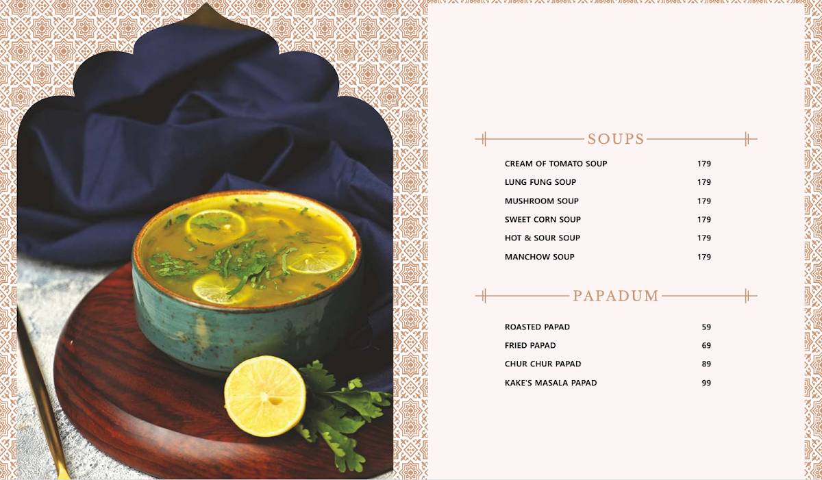 Kake Di Hatti Rishikesh menu