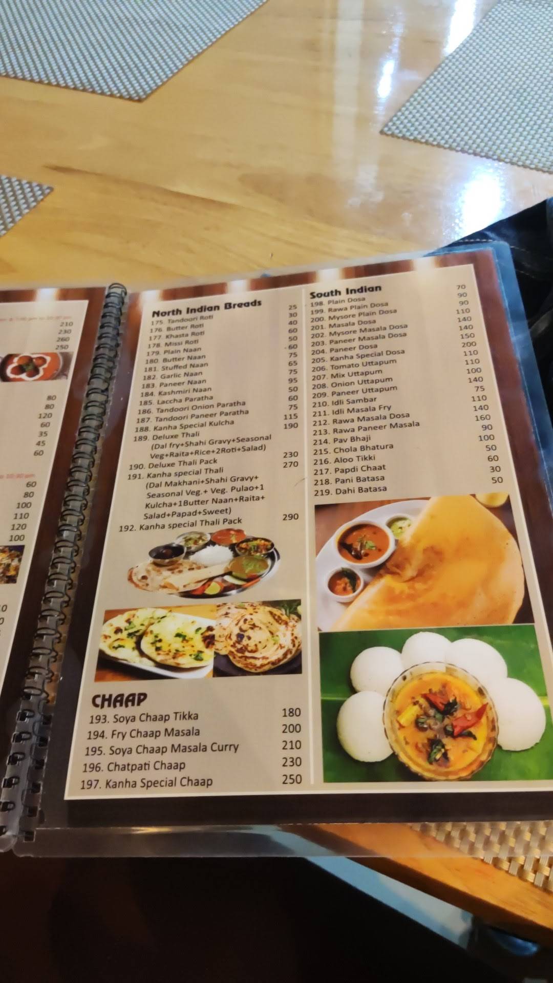 Hotel Kanha Bhoomi Bhog menu