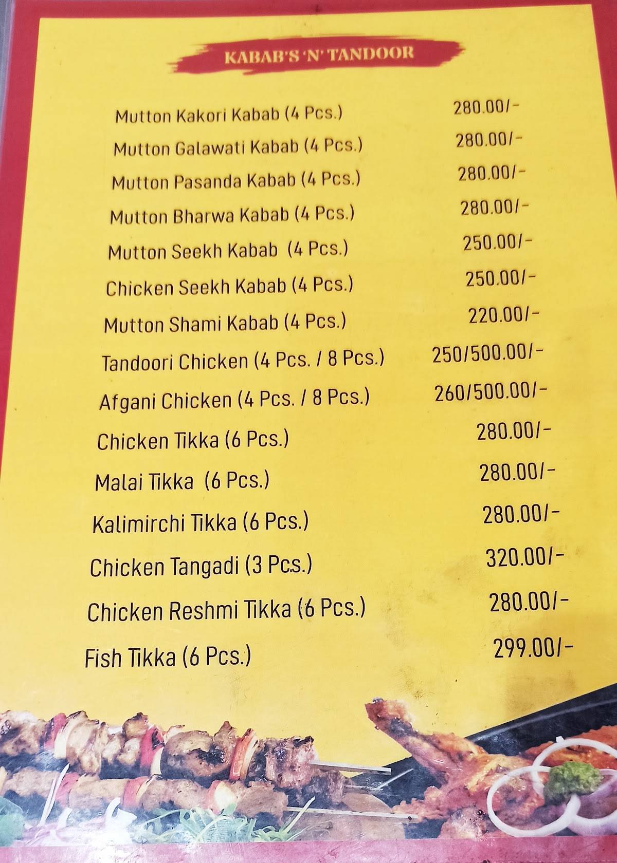 Kebabchi menu