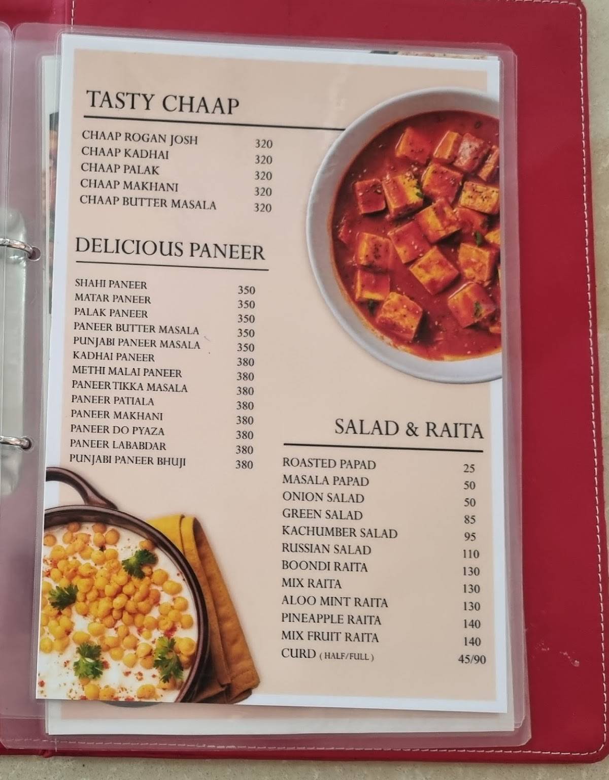 King's Haveli menu