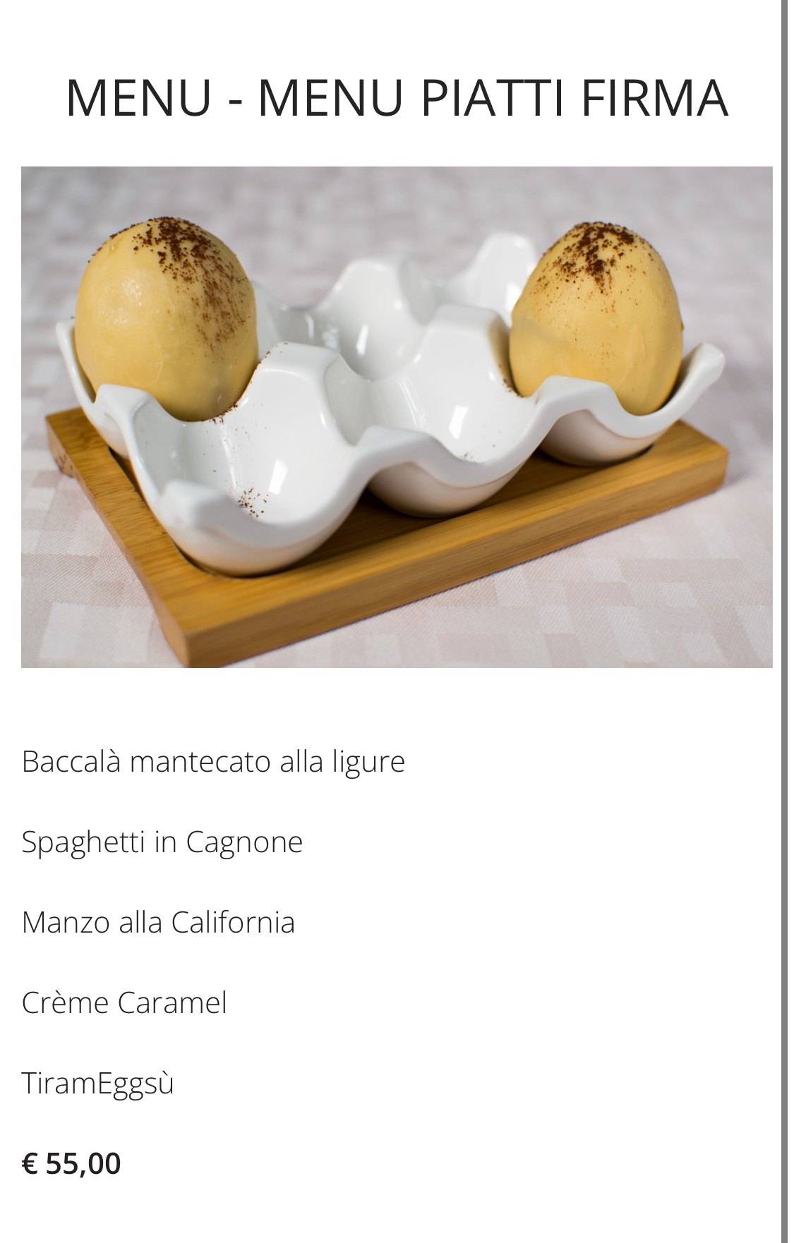 Menu di Koiné Restaurant 