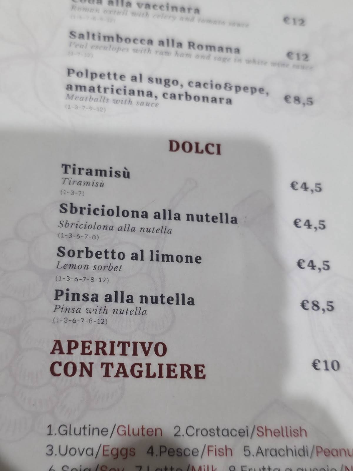 Menu di LA TAVERNA by Pasta&Go 