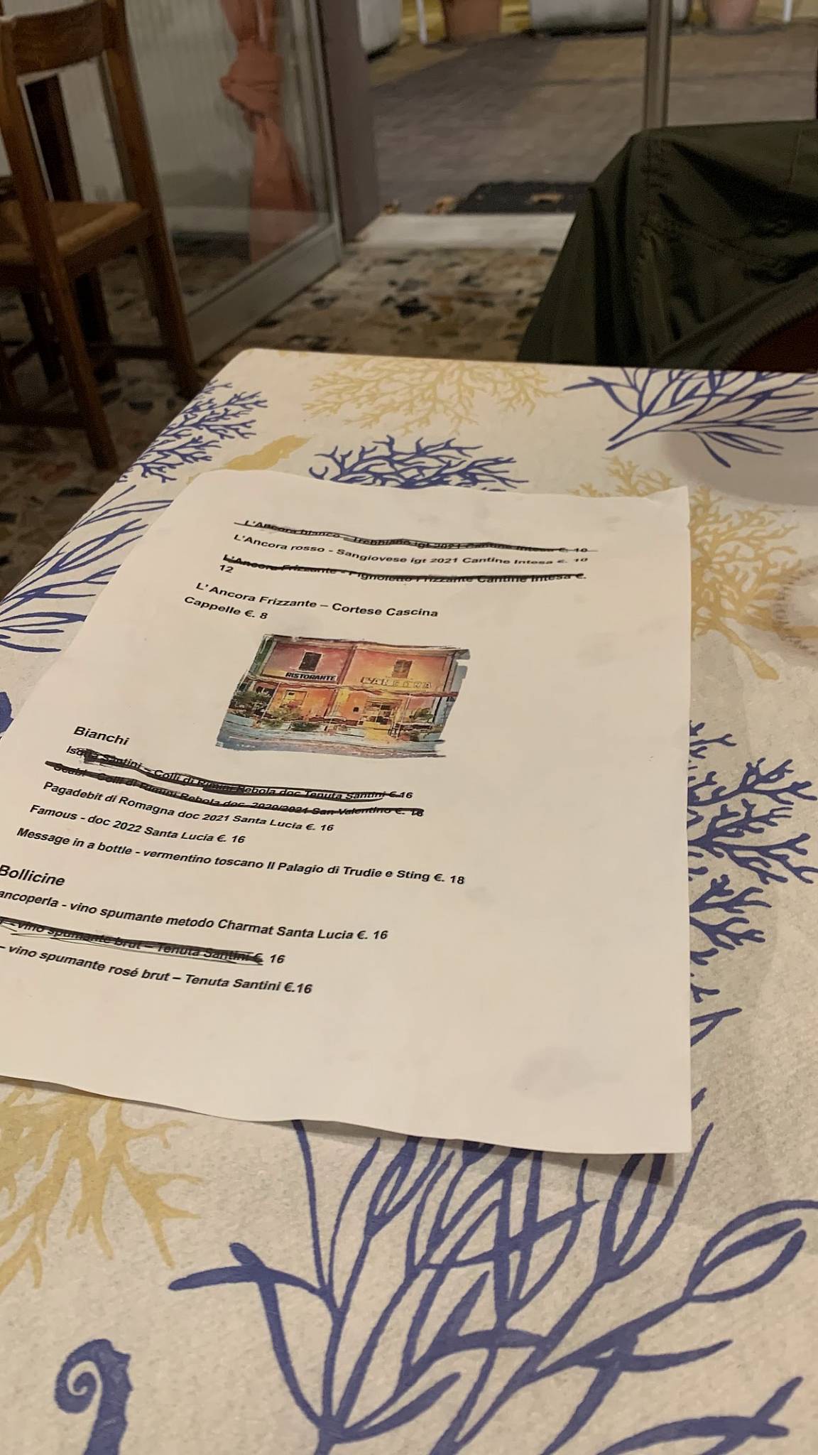 Menu di L'Ancora 