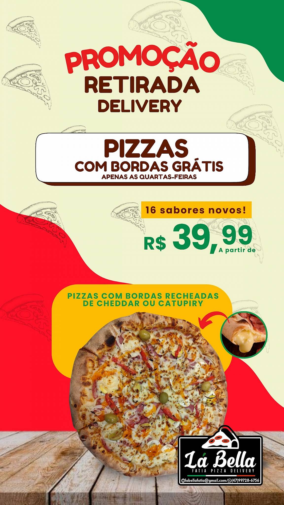 La Bella Fatia pizza delivery ( Barra velha SC) cardápio